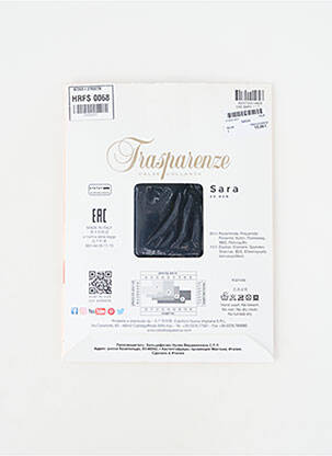 Bas stretch noir TRASPARENZE femme