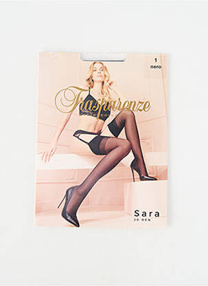 Bas stretch noir TRASPARENZE femme