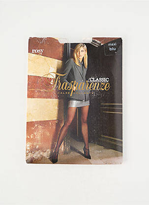 Collants tissage voile bleu TRASPARENZE femme