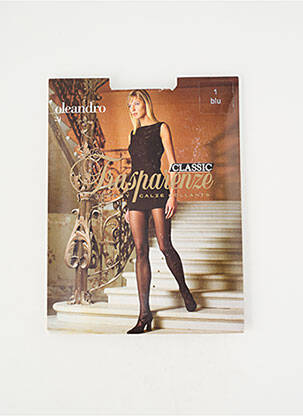 Collants stretch bleu TRASPARENZE femme