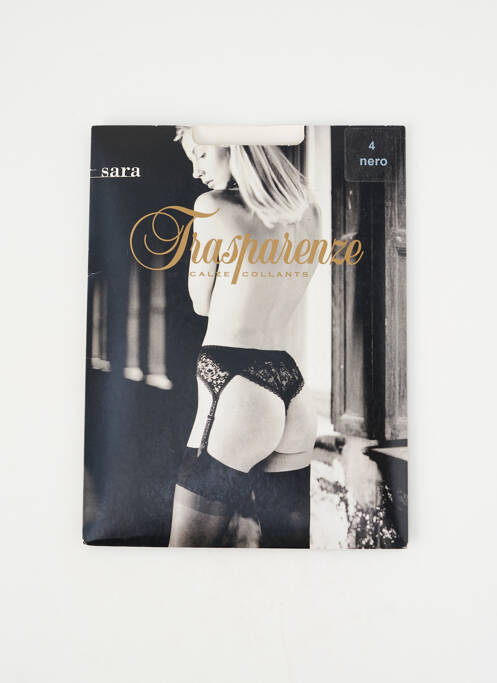 Bas stretch noir TRASPARENZE femme