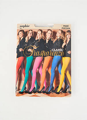 Collants stretch marron TRASPARENZE femme