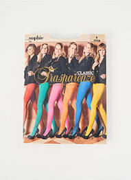 Collants stretch bleu TRASPARENZE femme