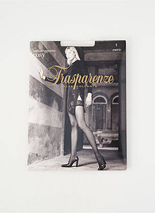Bas stretch noir TRASPARENZE femme