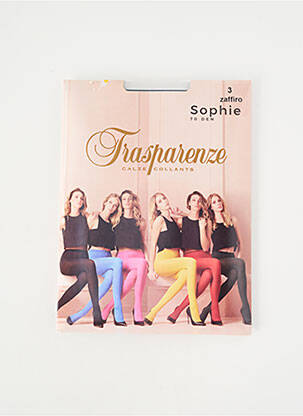 Collants stretch bleu fonce TRASPARENZE femme