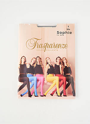 Collants stretch bleu TRASPARENZE femme