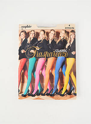 Collants stretch gris TRASPARENZE femme