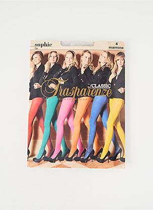 Collants stretch marron TRASPARENZE femme