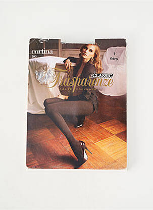 Collants stretch noir TRASPARENZE femme