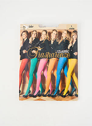 Collants stretch violet fonce TRASPARENZE femme