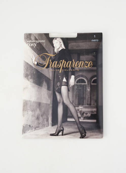 Bas stretch noir TRASPARENZE femme