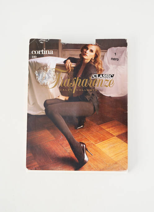 Collants stretch noir TRASPARENZE femme