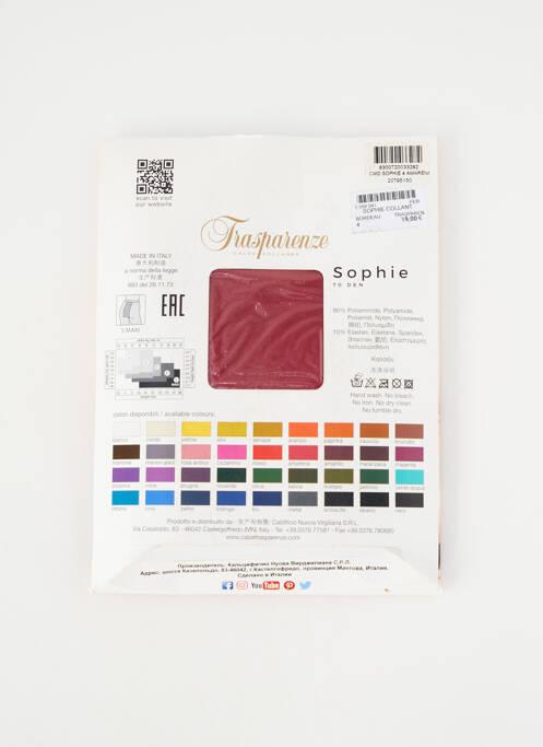 Collants stretch violet TRASPARENZE femme