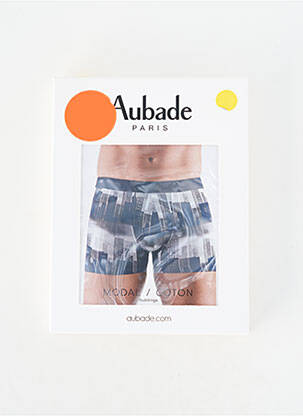 Boxer effet matière satinée gris AUBADE homme