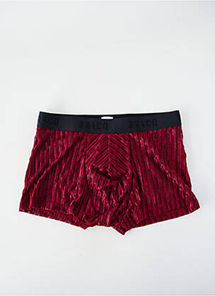 Boxer effet matière satinée rouge LOUISA BRACQ homme