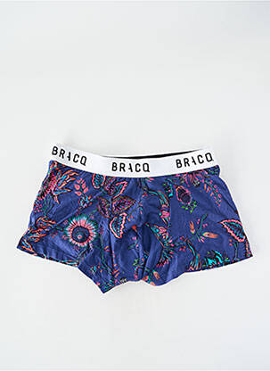 Boxer effet matière satinée violet LOUISA BRACQ homme