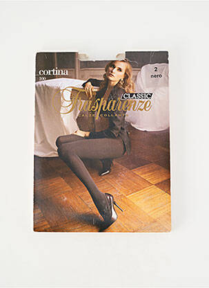 Collants stretch noir TRASPARENZE femme