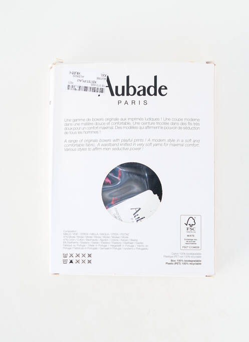 Boxer imprimé fantaisie bleu AUBADE homme