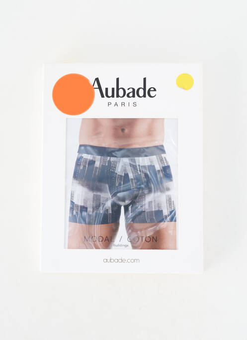 Boxer effet matière satinée gris AUBADE homme