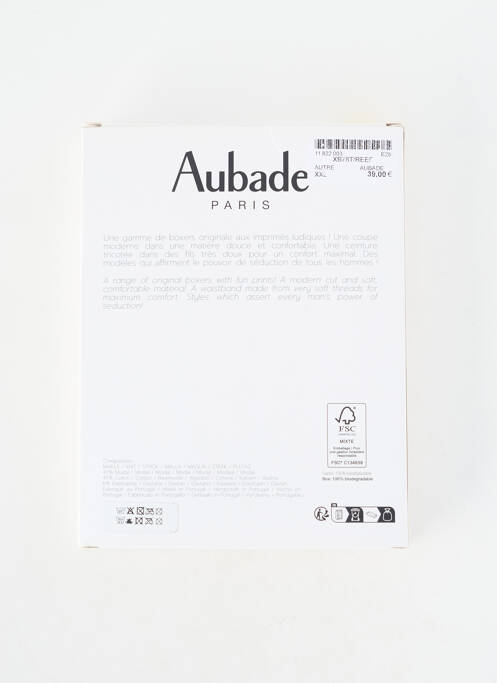 Boxer imprimé fantaisie noir AUBADE homme