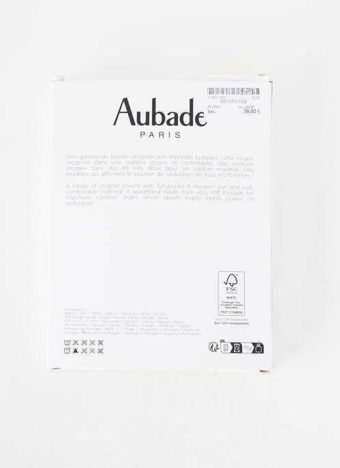 Boxer imprimé fantaisie noir AUBADE homme