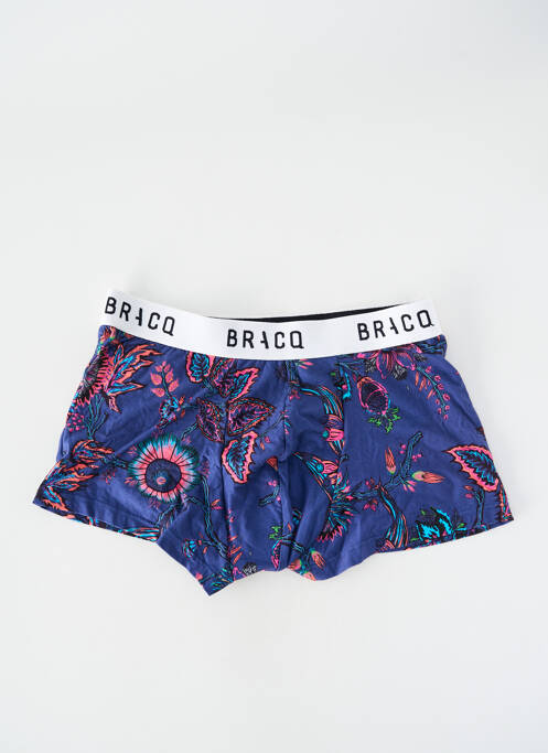 Boxer effet matière satinée violet LOUISA BRACQ homme