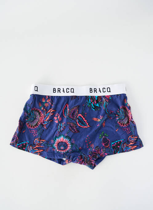 Boxer effet matière satinée violet LOUISA BRACQ homme