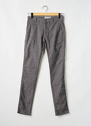Pantalon chino imprimé imprimé prince de galle taille normale gris FIFTY FOUR homme