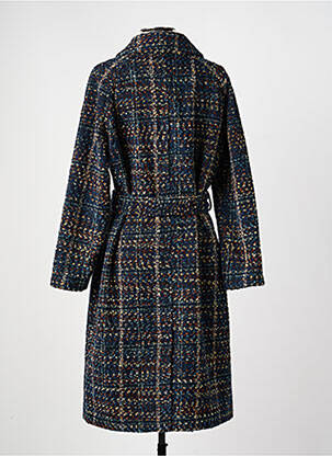 Manteau long coupe cintrée sans capuche bleu LA FIANCÉE femme