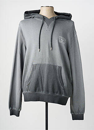 Sweat-shirt à capuche tissage jersey manches longues gris FREEMAN T.PORTER homme