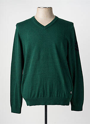 Pull col v manches longues vert FREEMAN T.PORTER homme
