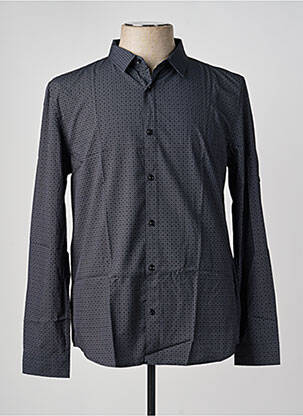 Chemise manches longues coupe cintrée noir DEELUXE homme