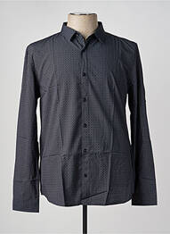 Chemise manches longues coupe cintrée noir DEELUXE homme