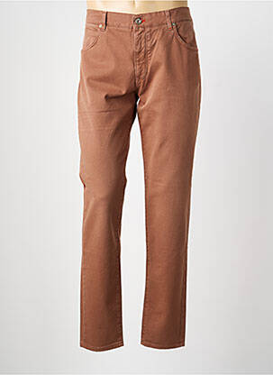 Jeans coupe slim stretch taille normale marron FIFTY FOUR homme