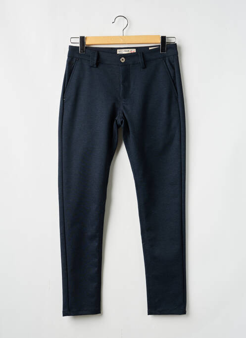 Pantalon chino tissage chiné taille normale bleu FIFTY FOUR homme