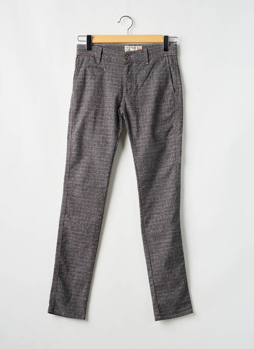 Pantalon chino imprimé imprimé prince de galle taille normale gris FIFTY FOUR homme