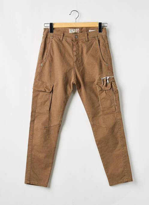 Pantalon cargo slim taille normale marron FIFTY FOUR homme