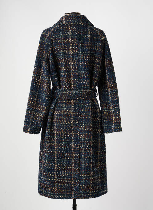 Manteau long coupe cintrée sans capuche bleu LA FIANCÉE femme