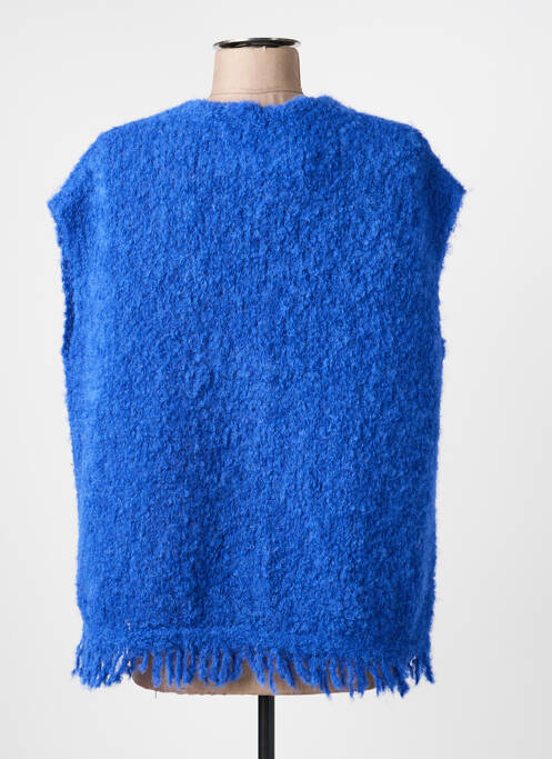 Gilet manches courtes fermeture boutonnée sur le devant bleu MES SOEURS ET MOI femme