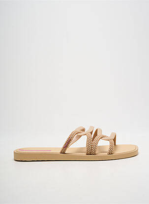 Mules/sabots bout ouvert talon plat jusqu'à 3cm beige IPANEMA femme