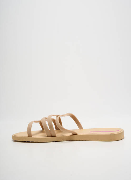 Mules/sabots bout ouvert talon plat jusqu'à 3cm beige IPANEMA femme