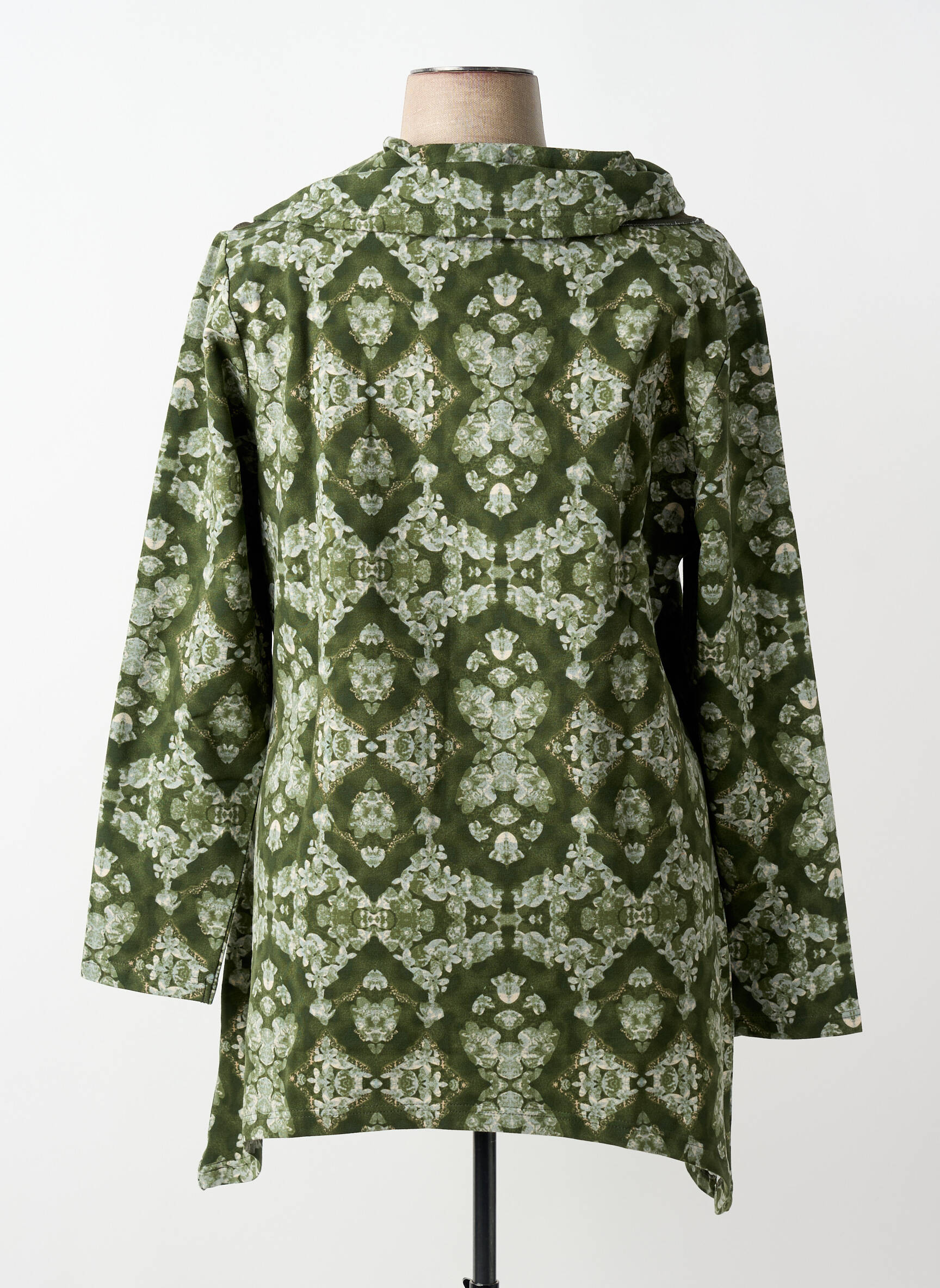 Sweat-shirt stretch manches longues vert SHEEGO femme