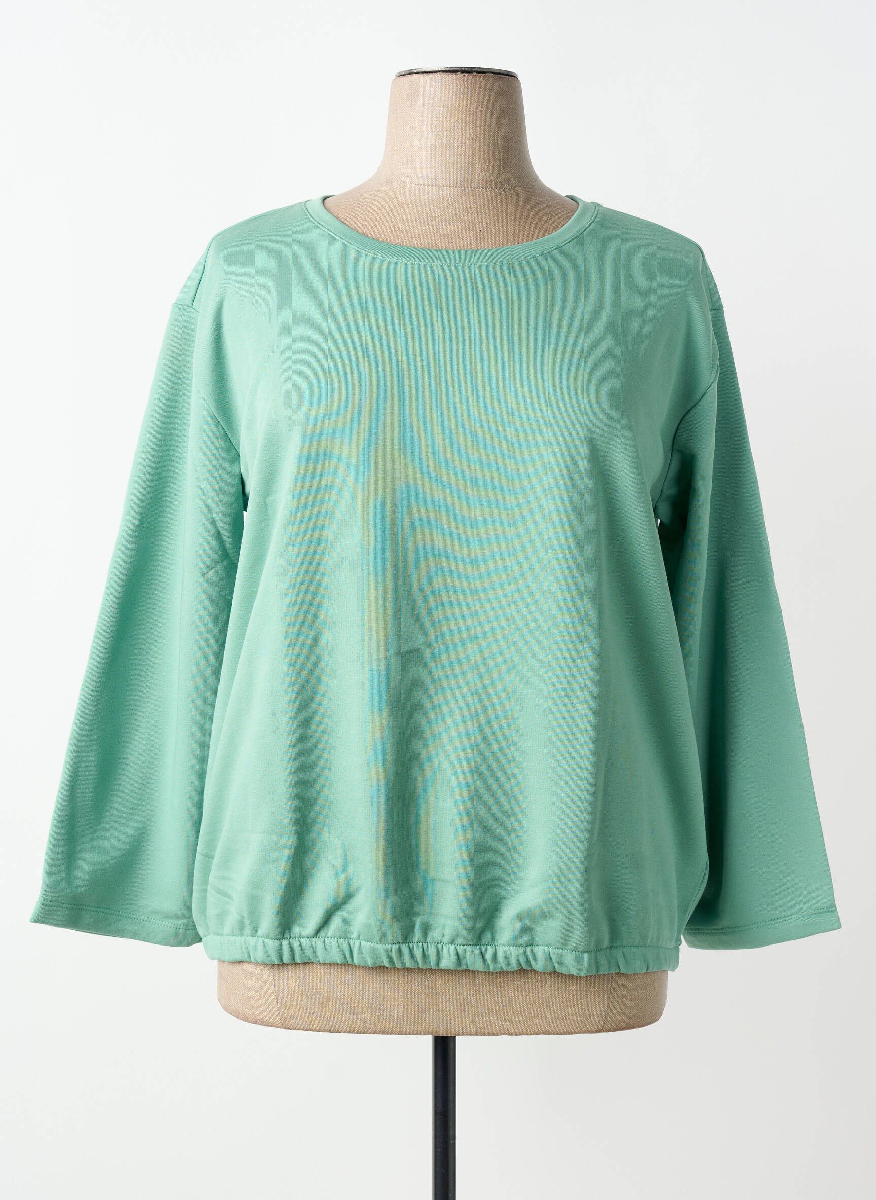 Sweat-shirt manches longues manches longues vert SHEEGO femme