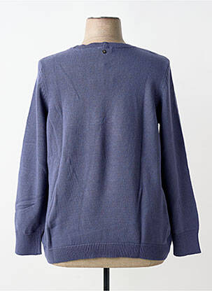 Pull coupe droite manches longues bleu SHEEGO femme