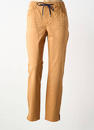 Pantalon slim taille élastique taille normale marron SHEEGO femme
