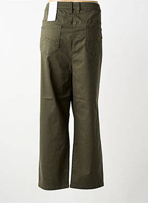 Pantalon slim tissage popeline taille normale vert SHEEGO femme