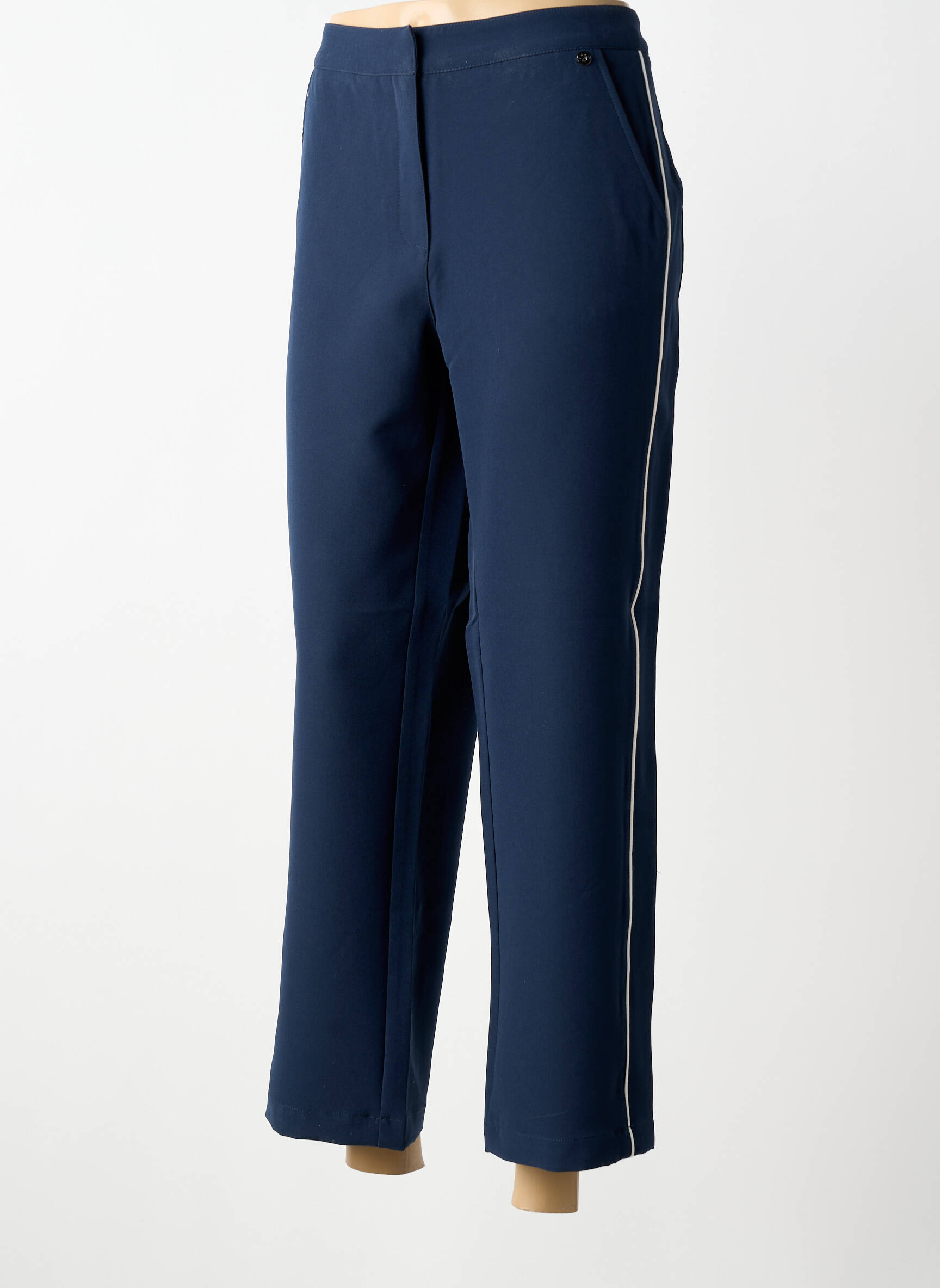 Pantalon droit stretch taille normale bleu SHEEGO femme