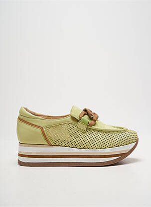 Mocassins bout rond talon de 4 à 6cm vert SOFTWAVES femme