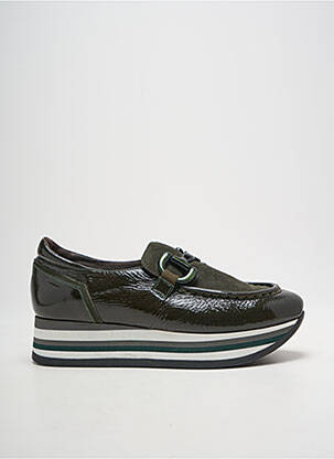 Mocassins effet froissé talon de 4 à 6cm vert SOFTWAVES femme