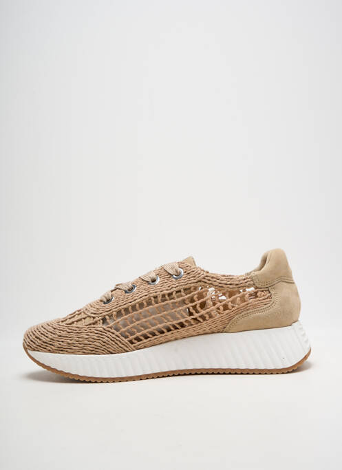 Baskets bout rond talon de 4 à 6cm beige SOFTWAVES femme